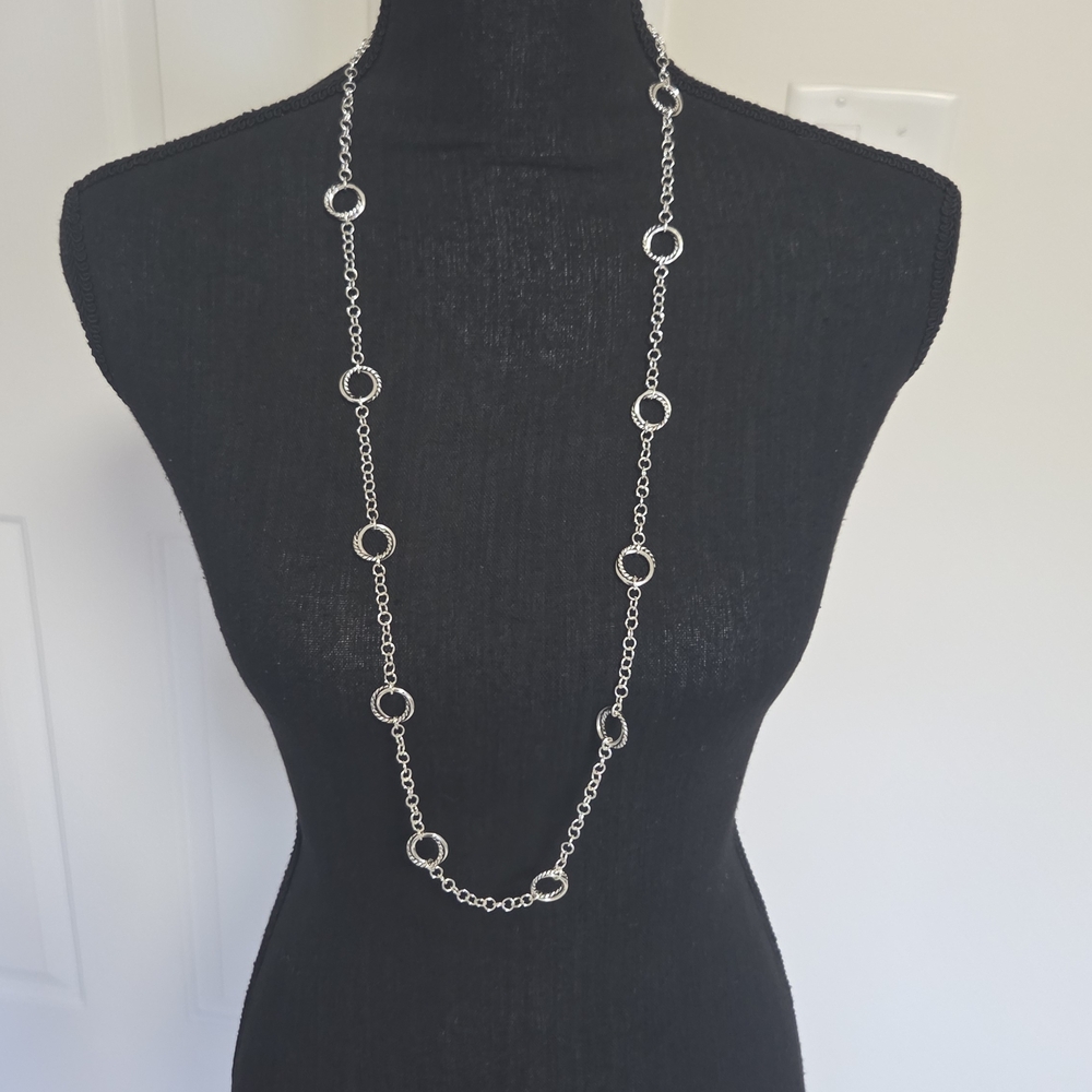 Ralph Lauren Silver Circle Link Necklace - Picture 4 of 6